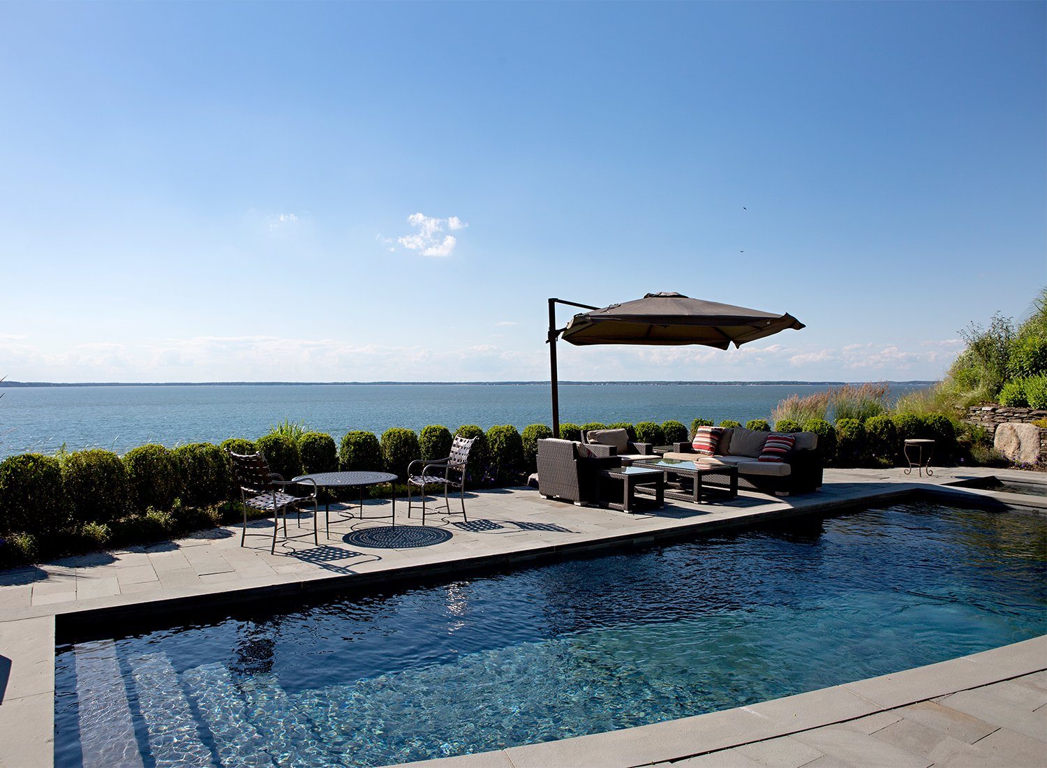 Hamptons Builder | luxury custom gunite pool | landscaping | masonry