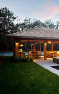 Hamptons Builder | Outdoor pavilion | outdoor lighting
